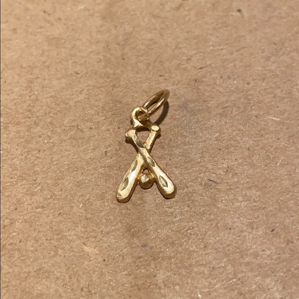 14Kplated Softball / Baseball Charm / Pendant